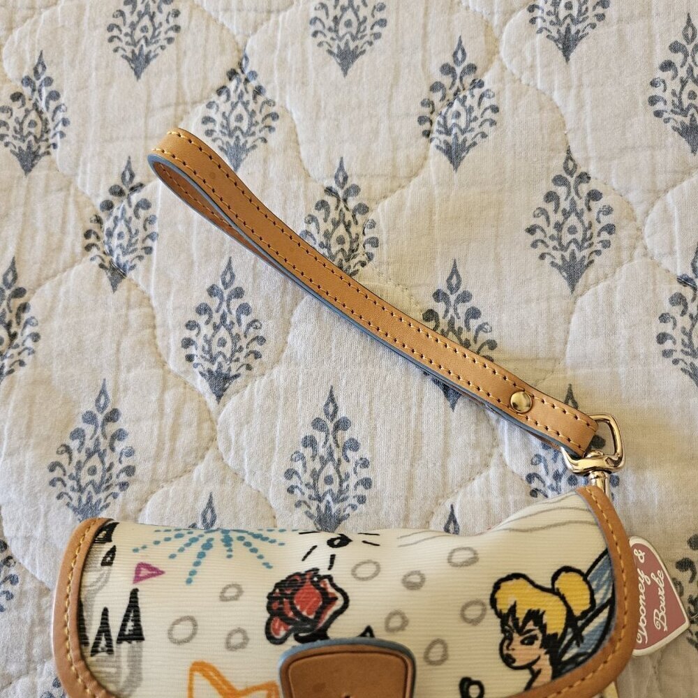 Dooney & Bourke Disney Sketch Wristlet Mickey Minnie Tinker Bell Rare Retired - Picture 16 of 16